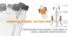 Einfache Sterilität am Bioreaktor mit LAMBDA Mehrfachdichtung